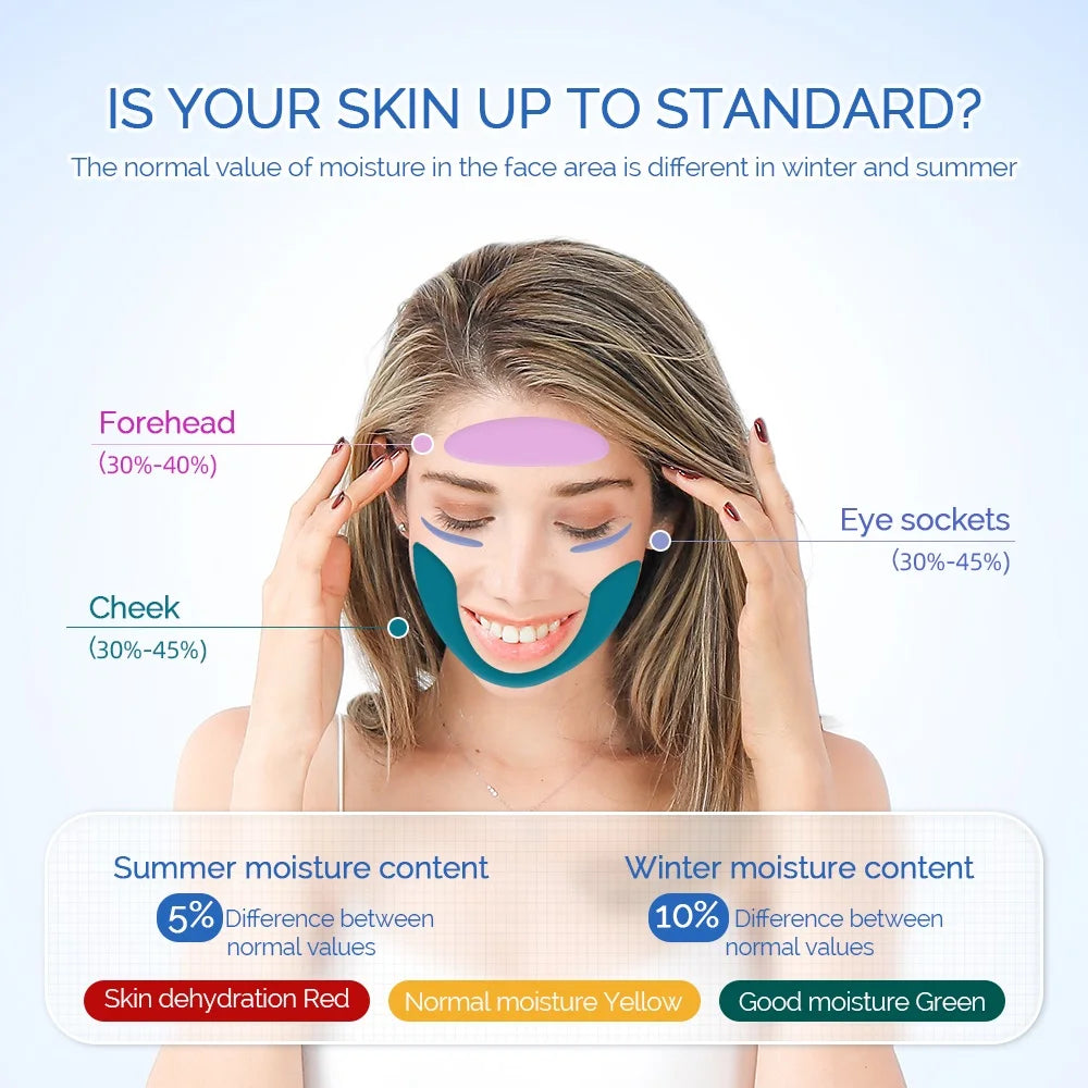 Skin Tester Face Skin Moisture & Oil Content  Analyzer Water Cheek Elastic Skin Age Test