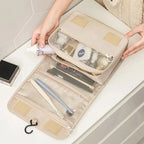 Travel Makeup Bag Waterproof Toiletries Organizer Hook Wash Storage