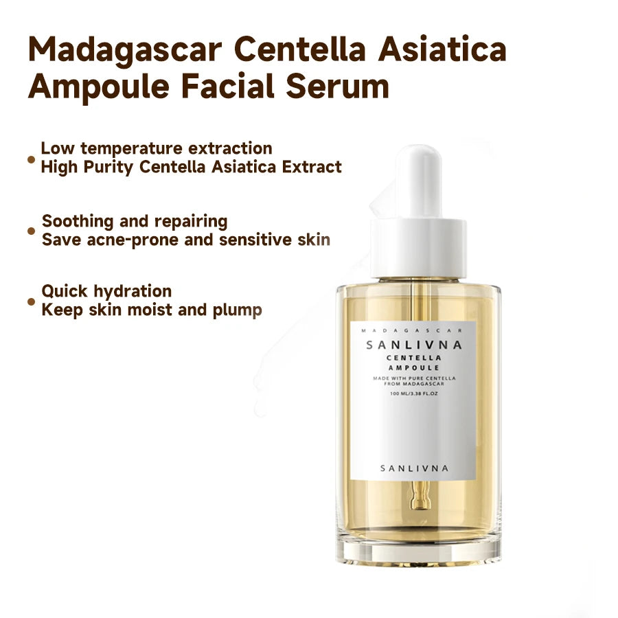 Madagascar Centella Asiatica Ampoule Facial Serum Sensitive Skin  Moisturizing Firming Korean Skin Care