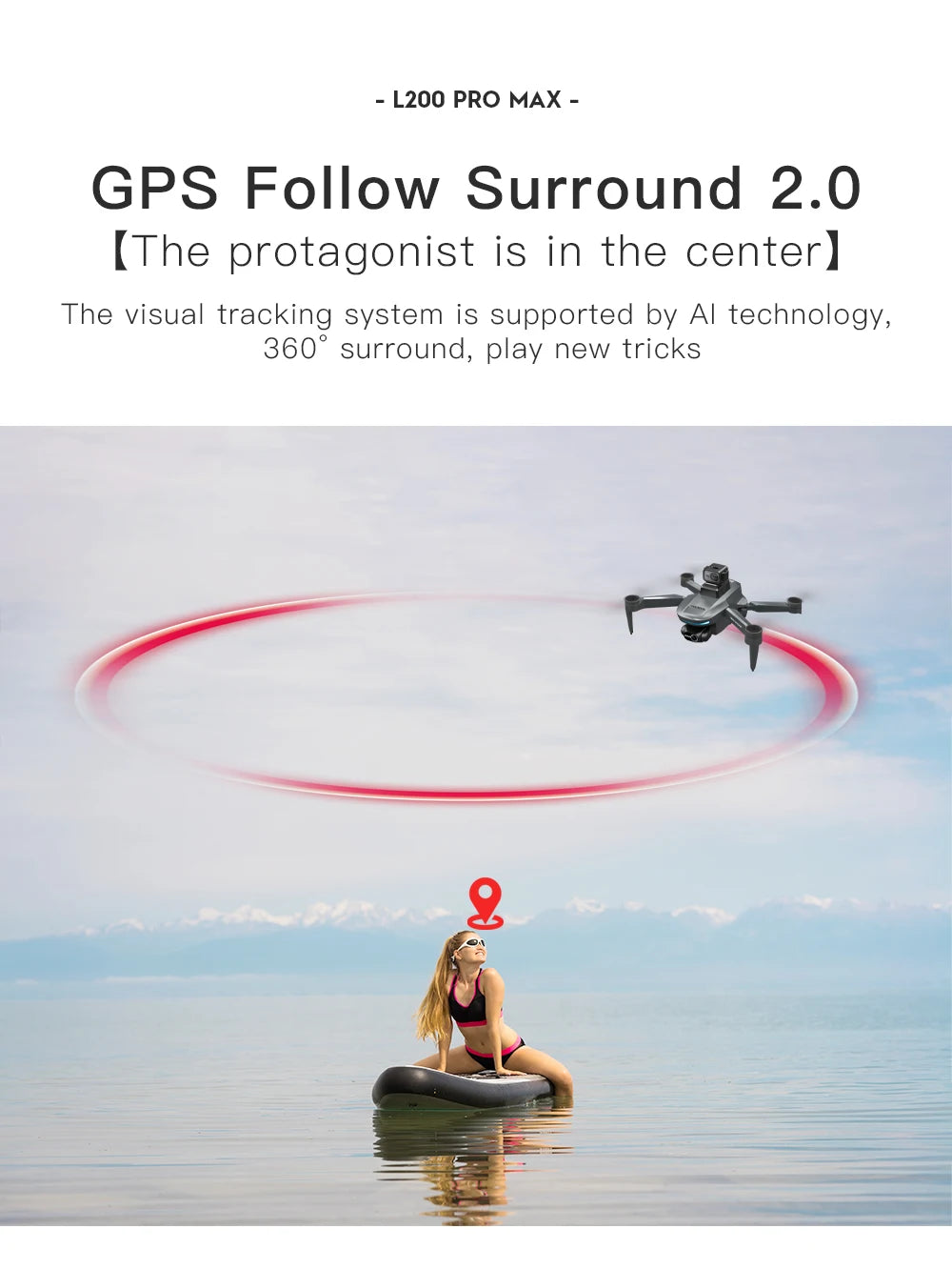 L200 PRO MAX Brushless Motor 2-Axis Gimbal 4K Professional GPS Drone 360° Obstacle Avoidance 5G WIFI Quadcopter Drone RC