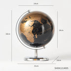 Retro World Globe Learning Map Kids Study Desk Geography Education