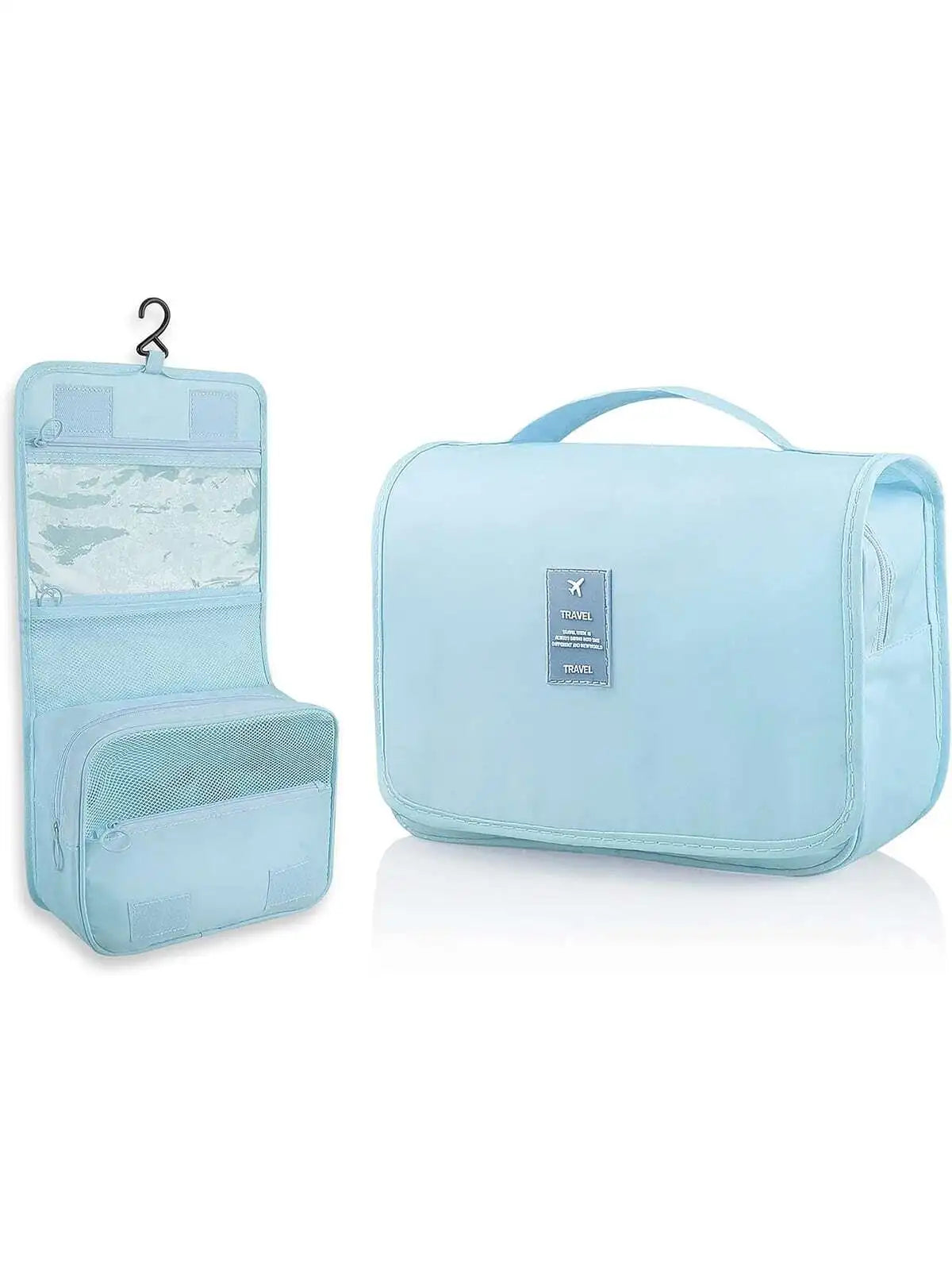 Travel Makeup Bag Waterproof Toiletries Organizer Hook Wash Storage