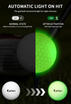 Caiton Night Glow Golf Balls – Set of 6, Perfect Gift for Golf Lovers