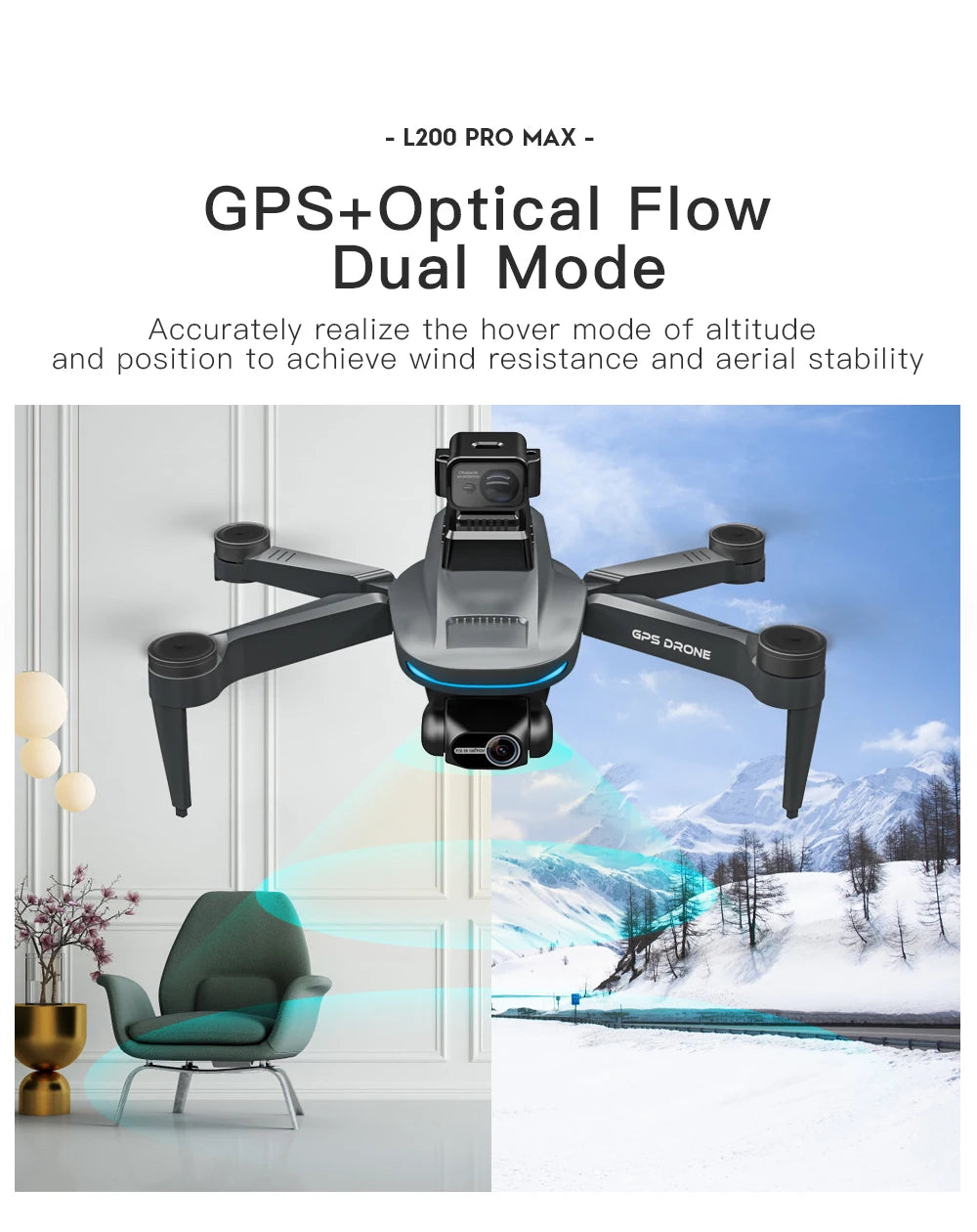 L200 PRO MAX Brushless Motor 2-Axis Gimbal 4K Professional GPS Drone 360° Obstacle Avoidance 5G WIFI Quadcopter Drone RC