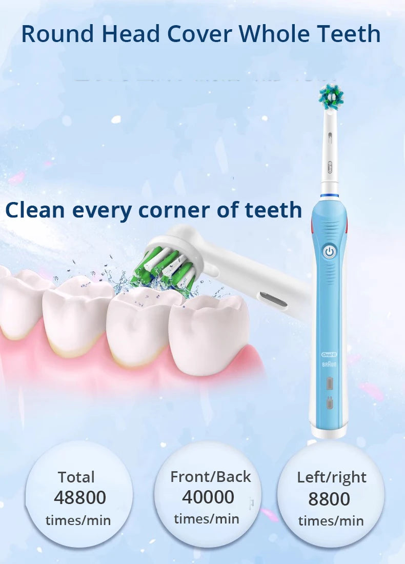 Oral B Electric Toothbrush Pro4000 Adult Rechargeable Electric Tooth Brush