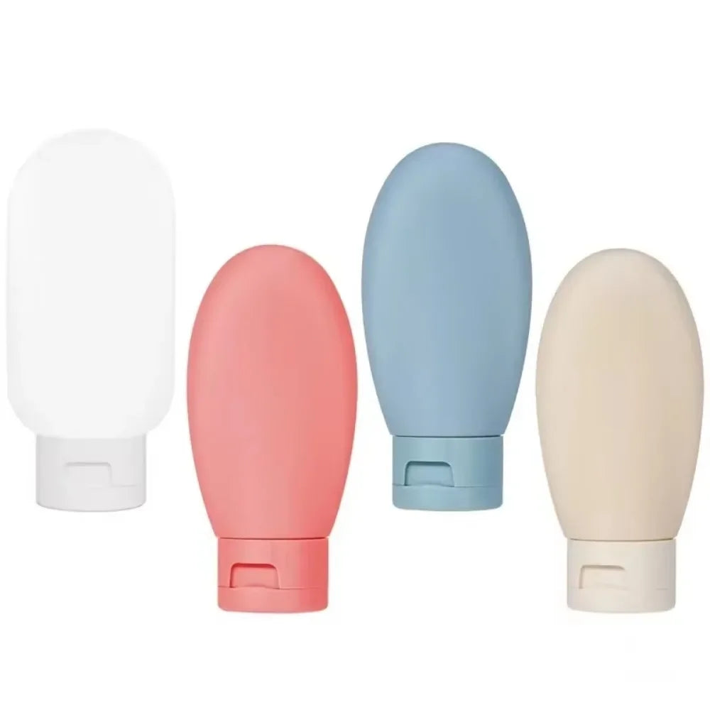 17/4Pcs Travel Bottles Set Leak Proof Refillable Shampoo Conditioner Lotion Liquid Empty