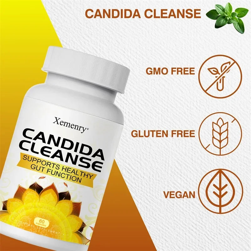 Candida Cleanse Support Intestinal Detox & Cleansing Balances Intestinal Flora Metabolism Supports Gut Digestive Health