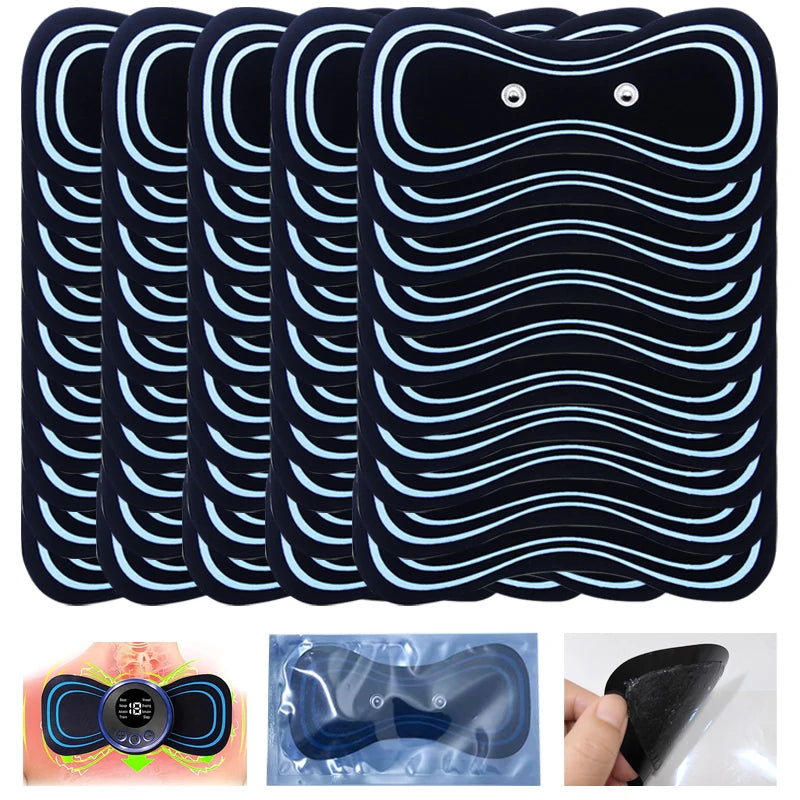 EMS Neck Stretcher Patch Back Massager Sticker Muscle Stimulation Neck Body Pain Relief