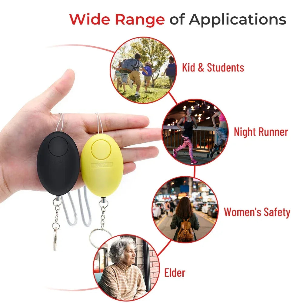 120dB Safe Sound Alarm Self-defense Keychain Emergency Attack Protect Alert Personal Safety Alarm Keychain