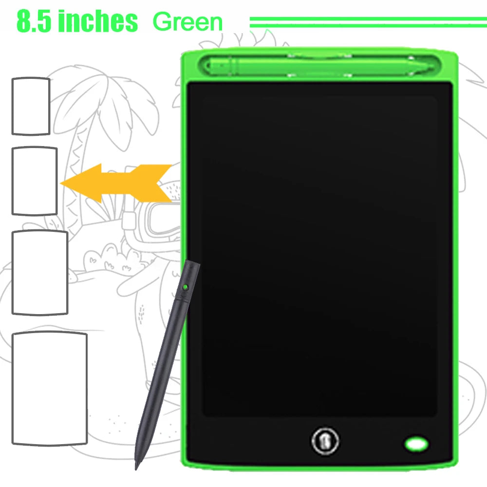 8.5" Led Board Electronic Writing Tablet Sketchpad Magic Erasable Handwriting Pad Kids Gifts icd