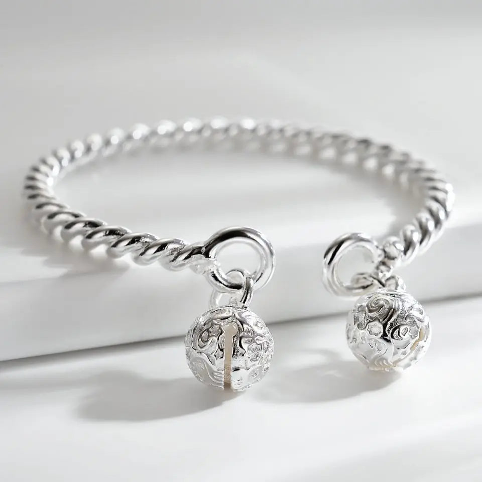 Trendy 925 Sterling Silver Bracelet Fashion Jewelry Adjustment Cuff