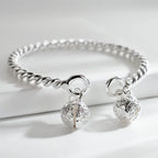 Trendy 925 Sterling Silver Bracelet Fashion Jewelry Adjustment Cuff