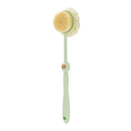 Two Sided Shower Body Brush Silicone Long Handle Back Body Exfoliating