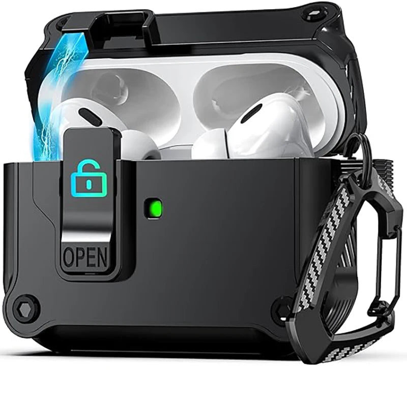Security Lock Cover for AirPods Pro 3 2025 Pro 3rd Gen 2025 Headphone Fundas With Hook