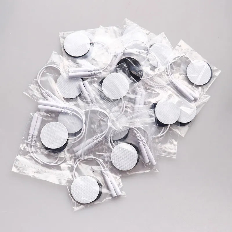 50/100Pcs 3cm Round Electrode Pads For Tens EMS Muscle Stimulator Massager Reusable