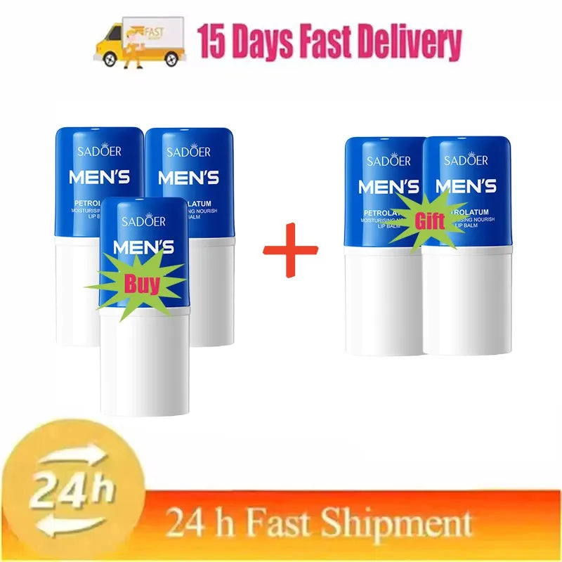 Men's  Lip Balm Moisturizing Hydration Fading Lip Lines Anti-Cracking Remove Dead Skin Refreshing Not Greasy