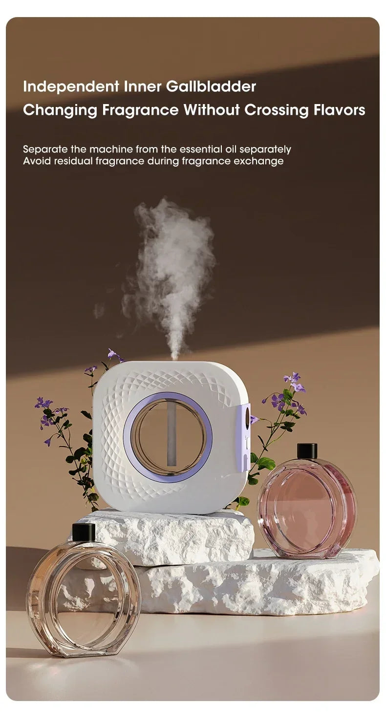 Smart Aroma Diffuser Air Purifier Digital Display Essential Oils 4 Gears Wall Mount Tabletop USB Charging