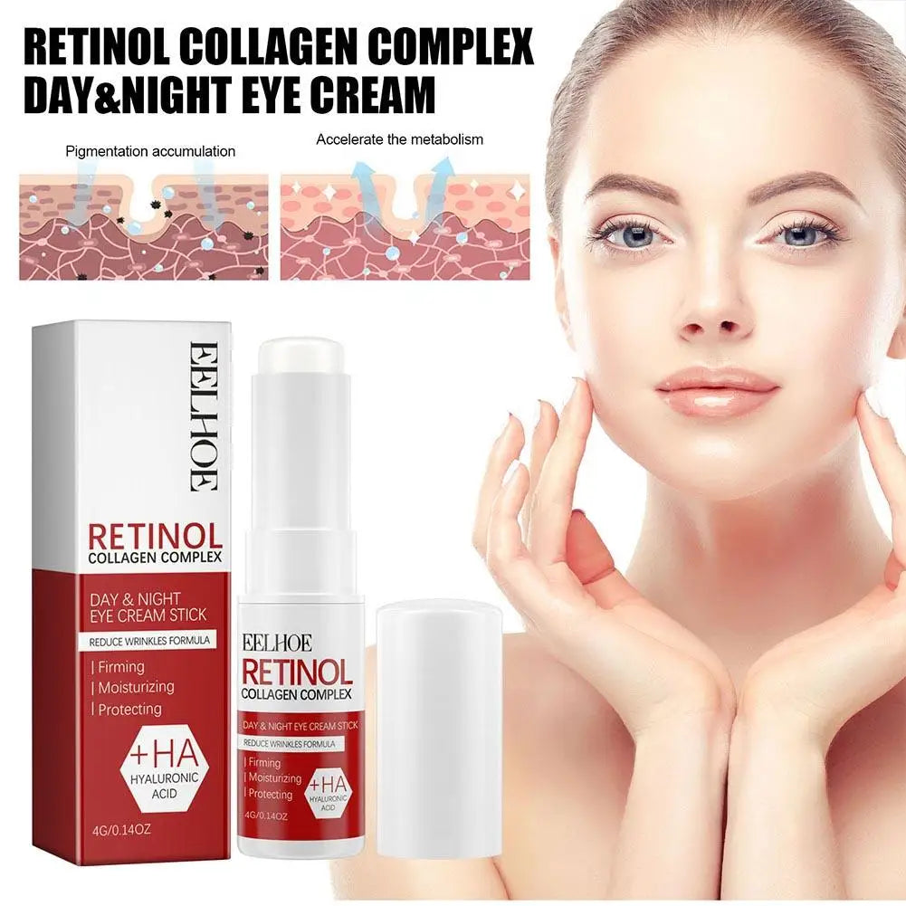 Retinol Eye Cream Stick Anti Aging Fade Dark Circles Under the Eyes Remove Eye Bags Moisturizing Firming Skin Care