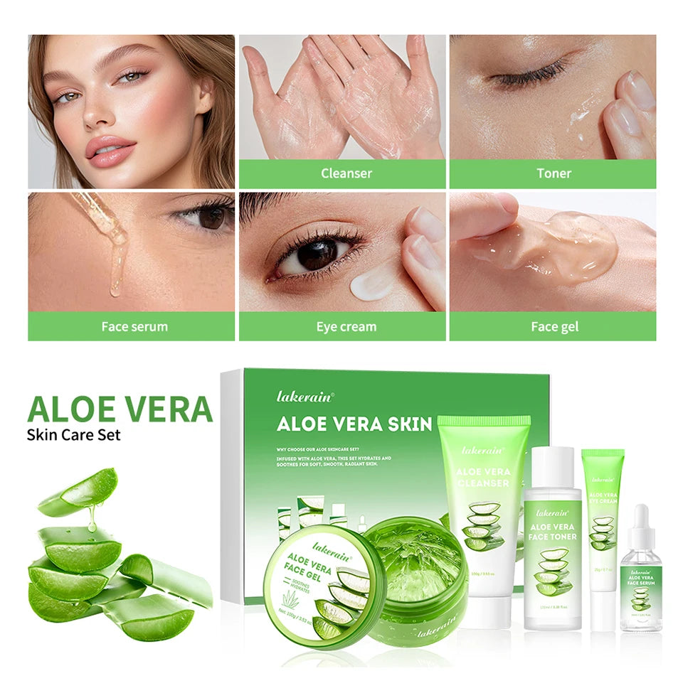 Multi-skin Care Aloe Vera Set Deep Moisturizing Nourishment Whitening Brightening Hydrating