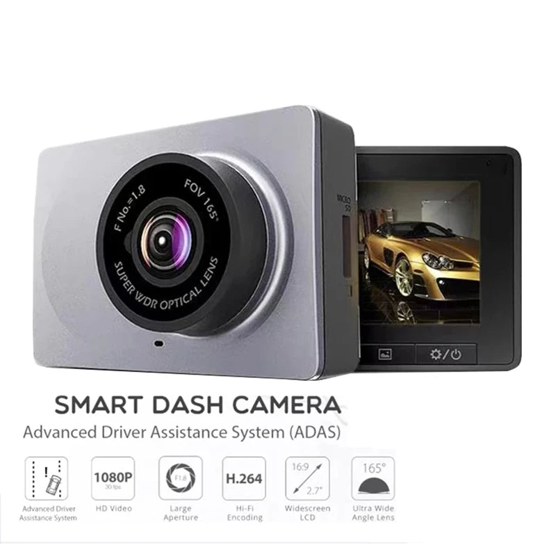xiao YI Smart Dash Cam For Car ADAS 2.7 Screen Full HD 1080P Dash Cam Night Vision ADAS English International Version