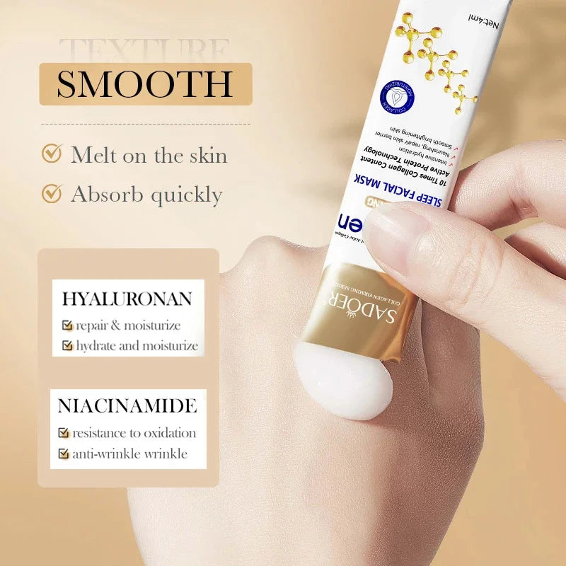 Collagen Sleeping Facial Masks Moisturizing Brightening Firming Hydrating