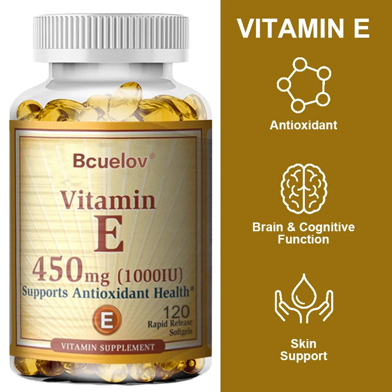 Bcuelov Vitamin E 1000 IU 450mg antioxidant supplement
