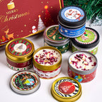 Christmas Scented Candle Set Gift Smokeless Aromatherapy Stonedried Flower Soy Wax