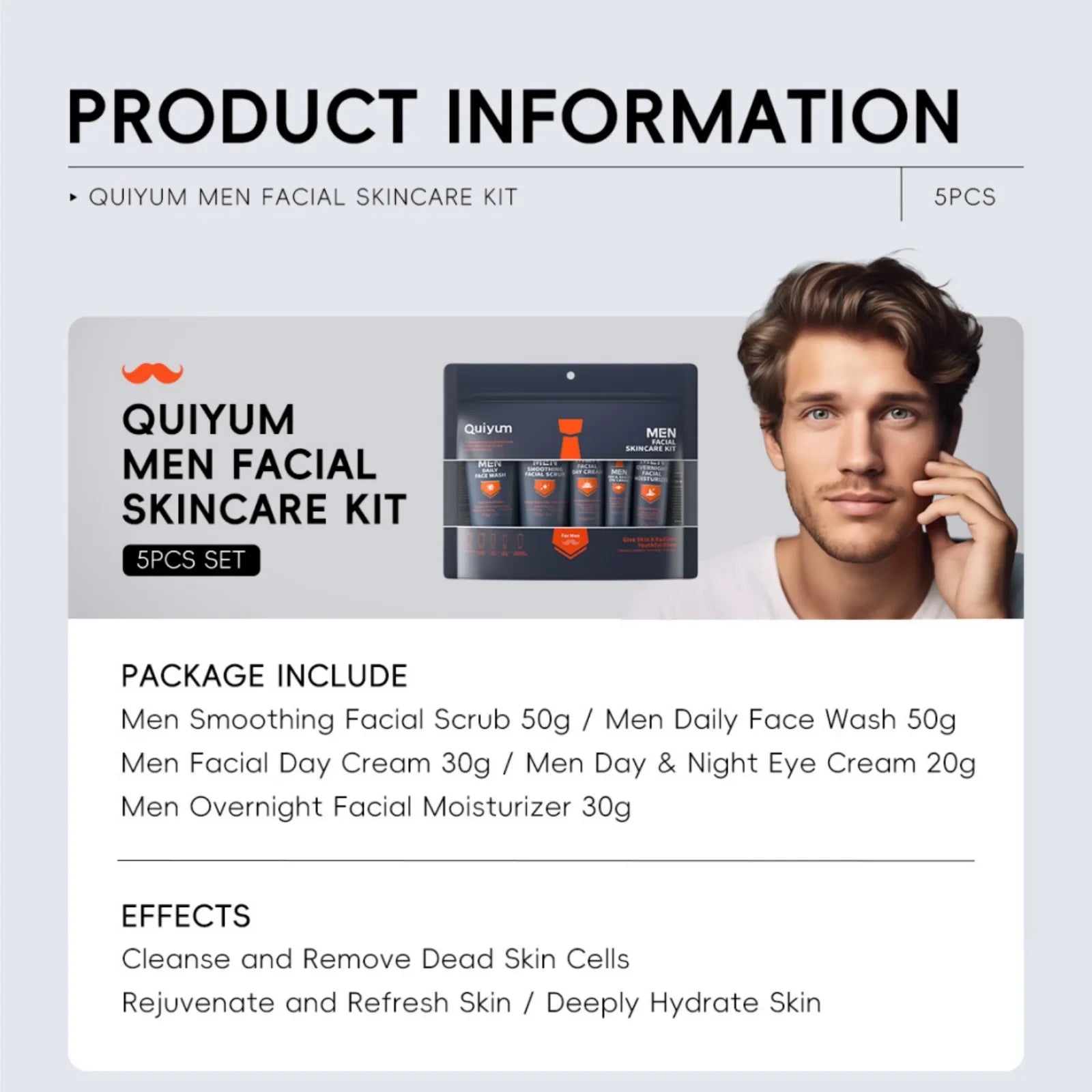 Men's Skincare Set 5pcs
