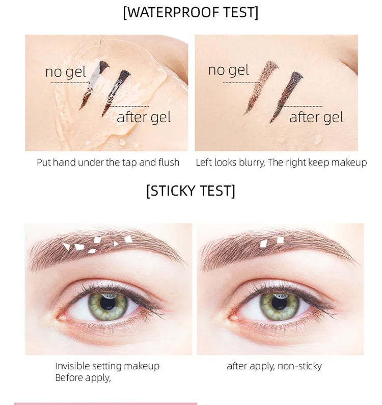 Transparent Eyebrow Gel Quick Dry Waterproof Set and Style