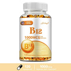 Vitamin B12 for Mood, Brain, Nervous System, Energy, Metabolism, Fatigue, Heart Health