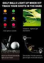 Caiton Night Glow Golf Balls – Set of 6, Perfect Gift for Golf Lovers