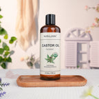 Organic Castor Oil Cold Pressed Massage Moisturizes Nourish Hair Eyelash Nail Growth 16fl.oz Pure Carrier Oil