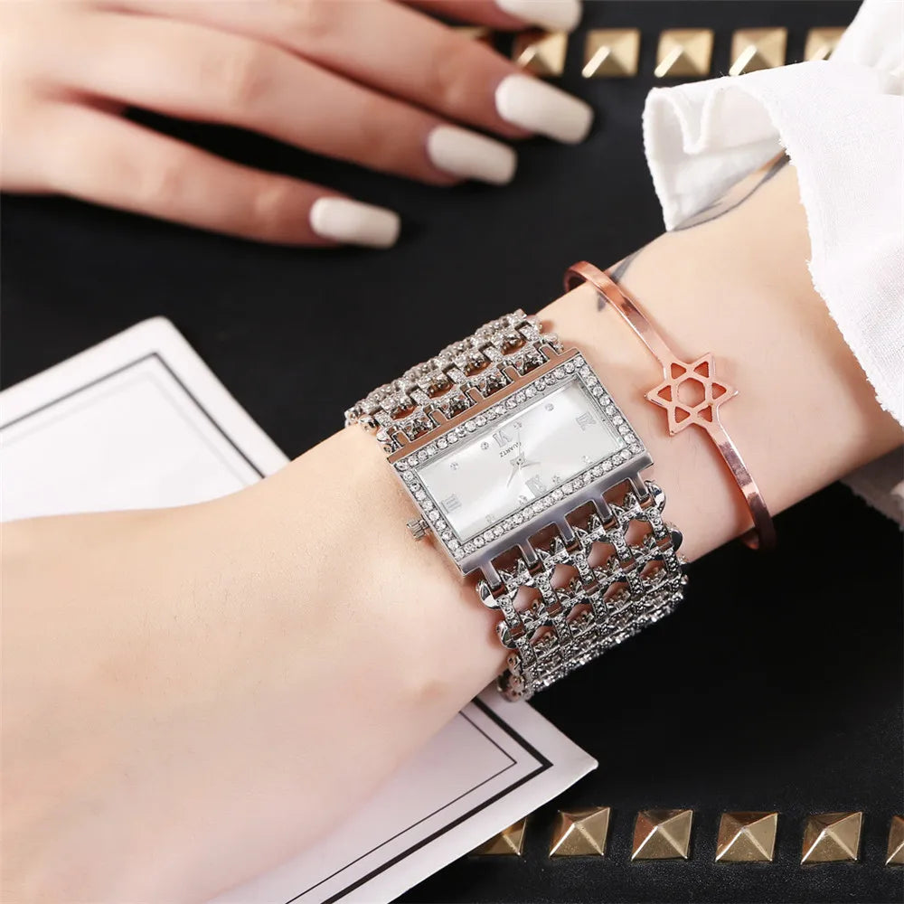 Luxury Noble Gold Ladies Quartz Watch Women's Bracelet