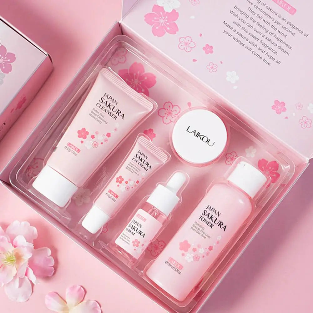 5/3pcs Sakura Skin Care Sets Gift Box