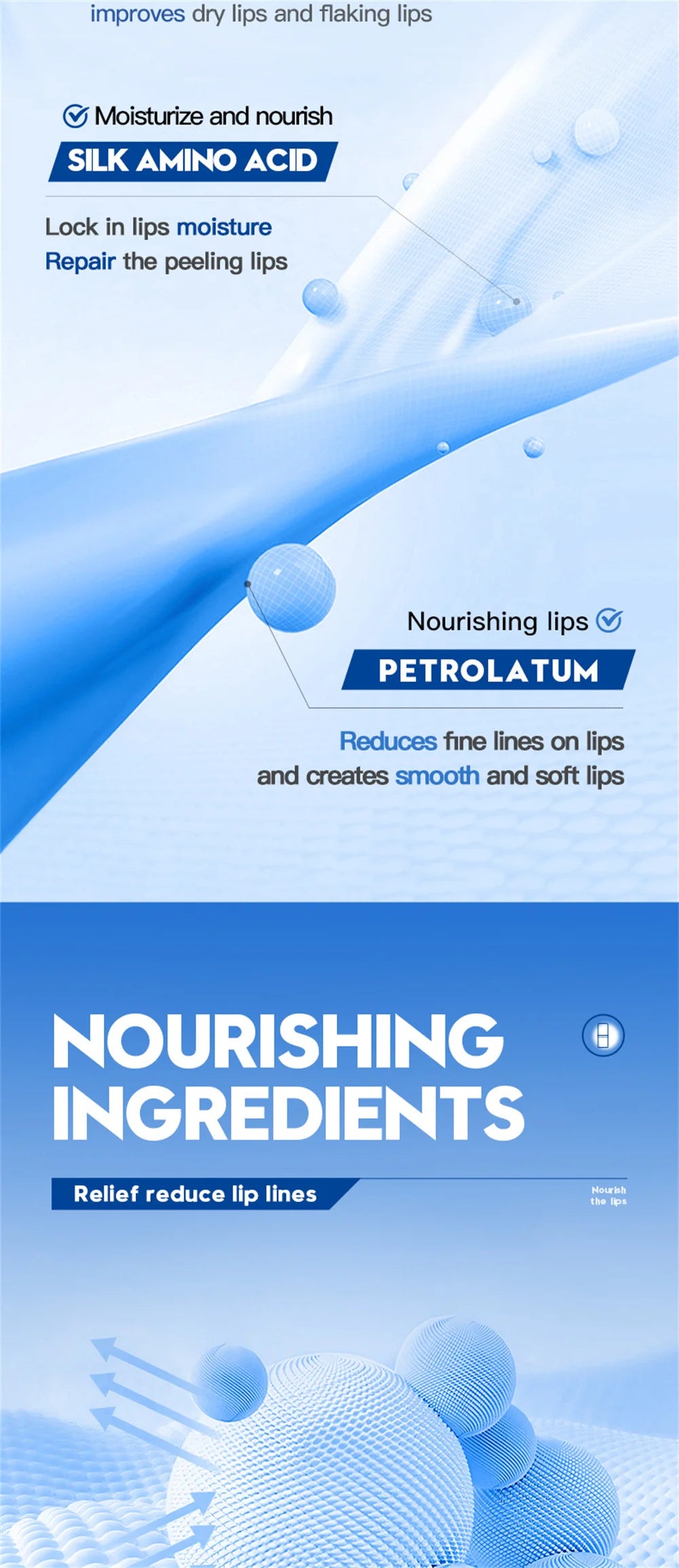 Men's  Lip Balm Moisturizing Hydration Fading Lip Lines Anti-Cracking Remove Dead Skin Refreshing Not Greasy