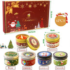 Christmas Scented Candle Set Gift Smokeless Aromatherapy Stonedried Flower Soy Wax