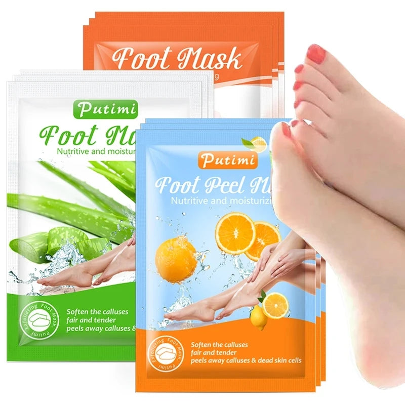 6 packs Exfoliating Foot Mask Dead Skin Remover Moisturizing