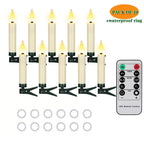 FPOO Candles LED Christmas Timer Remote Flickering Flame
