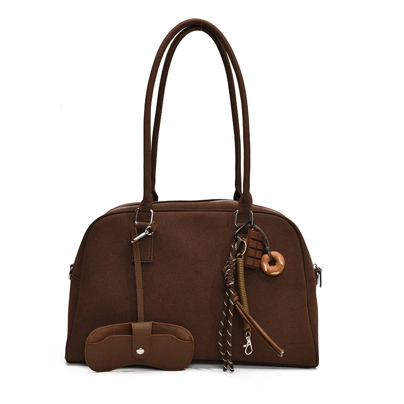 Big Size Women Bags Suede Large Capacity Shoulder Crossbody With Long Strap