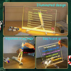 Luminous Acrylic Drawing Magic Led Transparent Board Note Board Kids Educational Gift With Stand 7 Color Markers