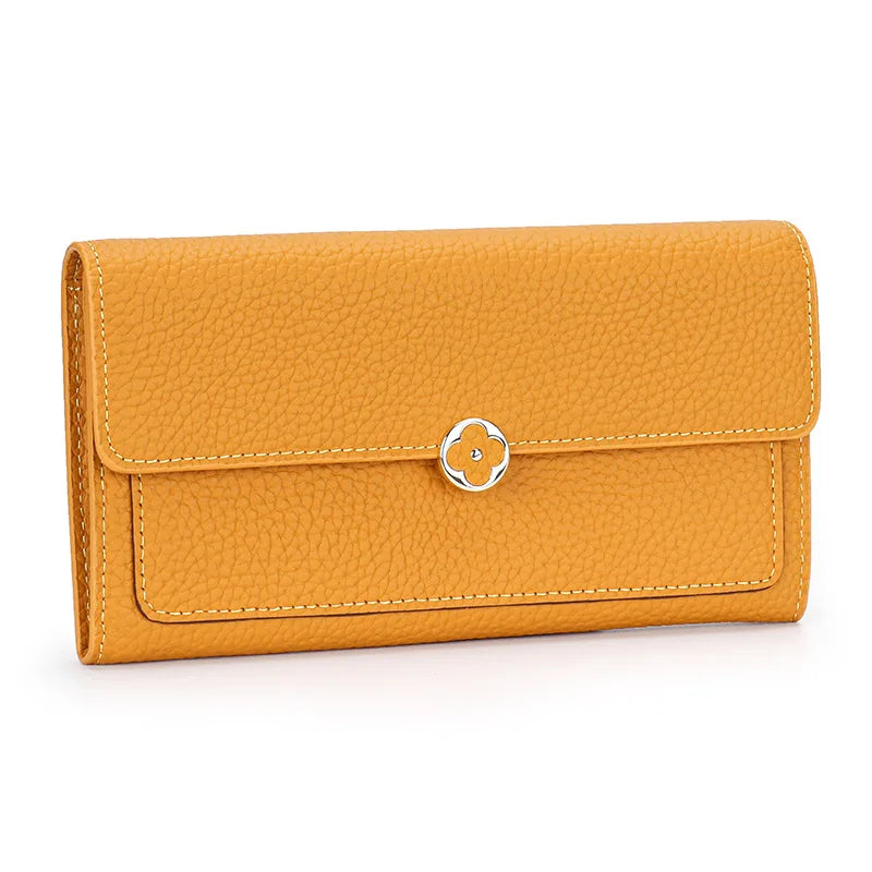 Women's Wallet Full Leather Long Wallet First Layer Cowhide Leather Clutch