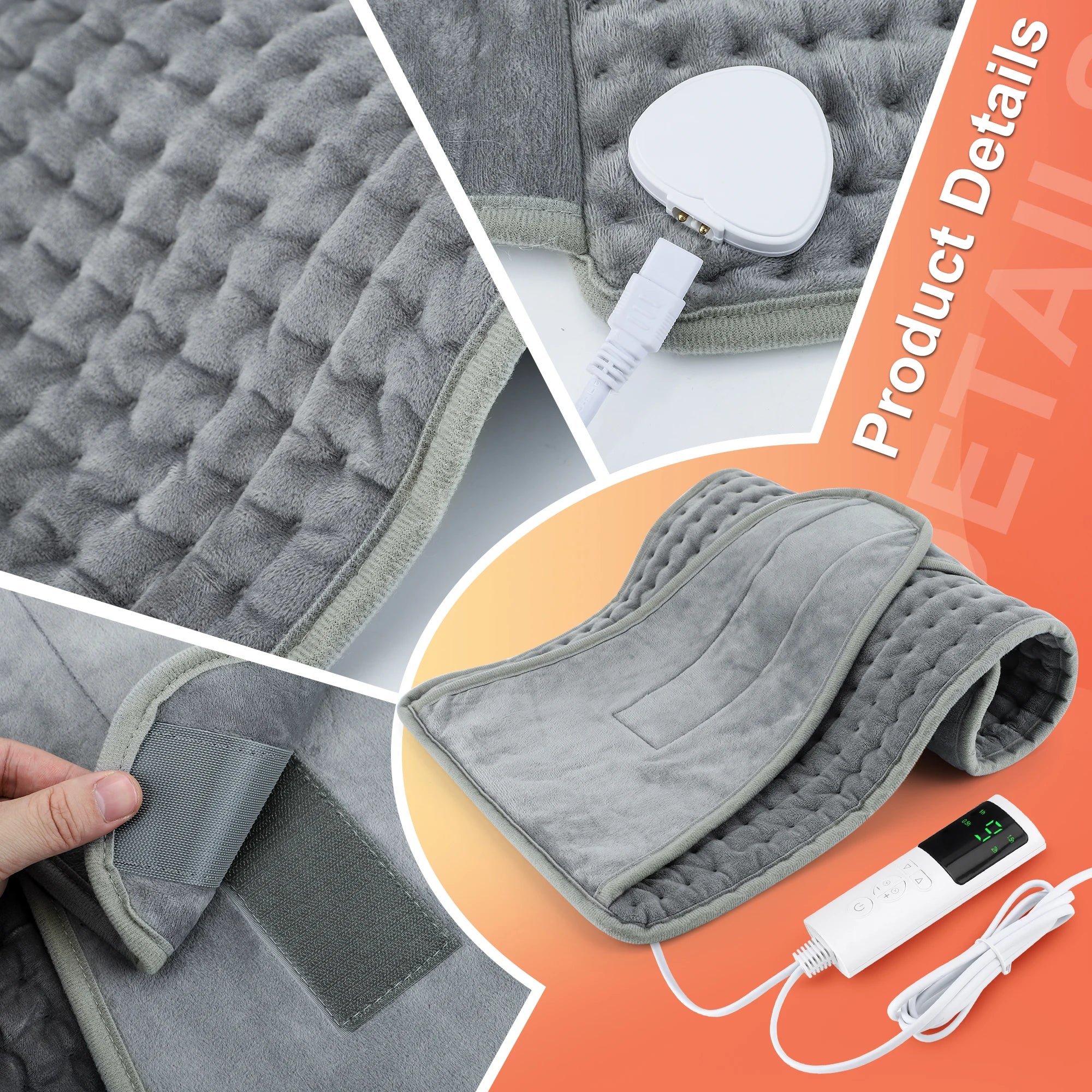 Multifunctional Thermal Electric Heating Pad Waist Lumbar Back Brace Band Support Warmth