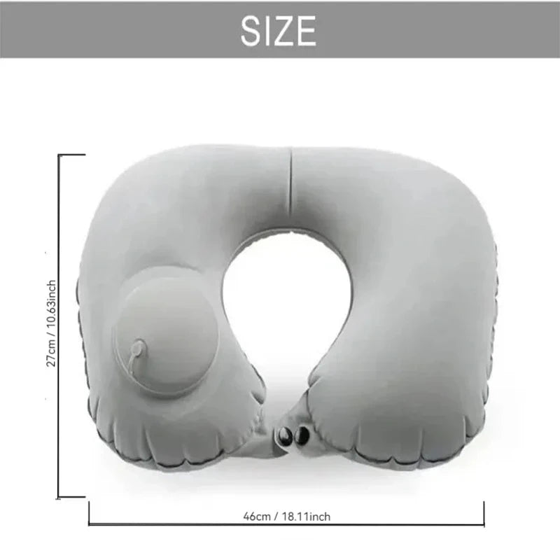 Travel Neck Pillow Inflatable Airplane U-shaped Cervical Orthopedic Portable Foldable