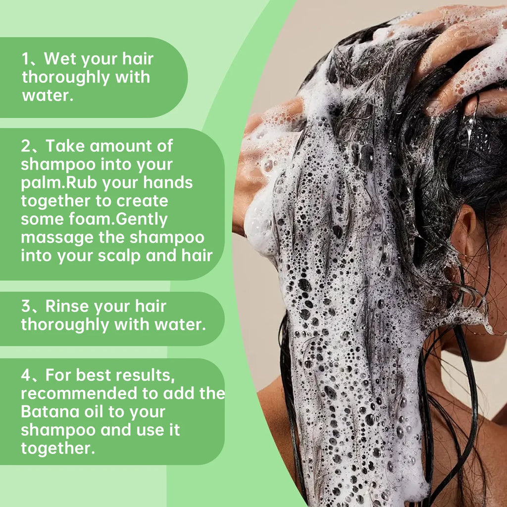 Batana Oil Shampoo and Conditioner Strengthens Restore Damaged Cleansing Dandruff Control Hair Growth
