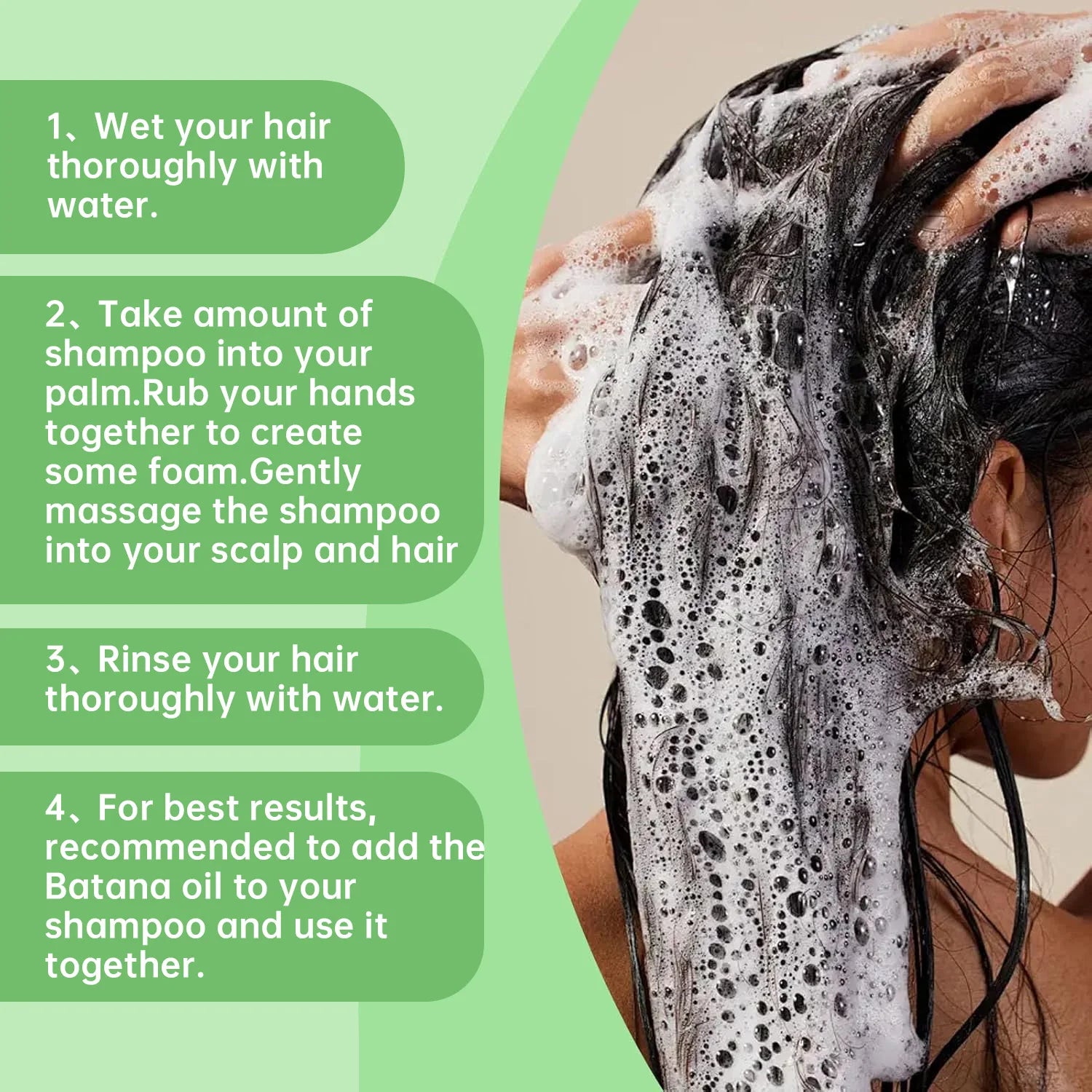 Batana Oil Shampoo and Conditioner Strengthens Restore Damaged Cleansing Dandruff Control Hair Growth