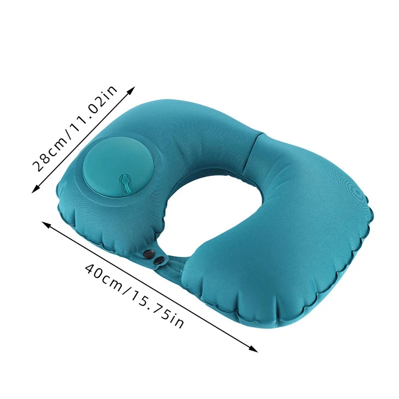 Travel Neck Pillow Inflatable Airplane U-shaped Cervical Orthopedic Portable Foldable