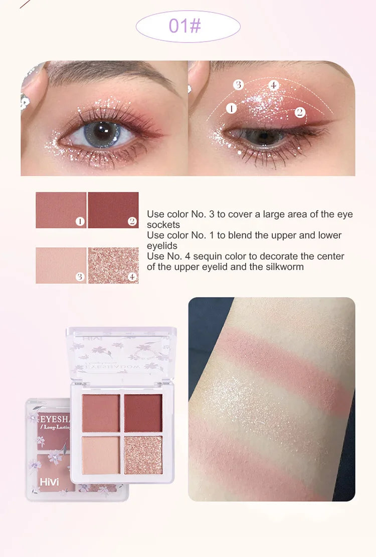 8-Piece Beauty Set with Lipstick Concealer Eyeshadow Eyebrow and Blush Makeup