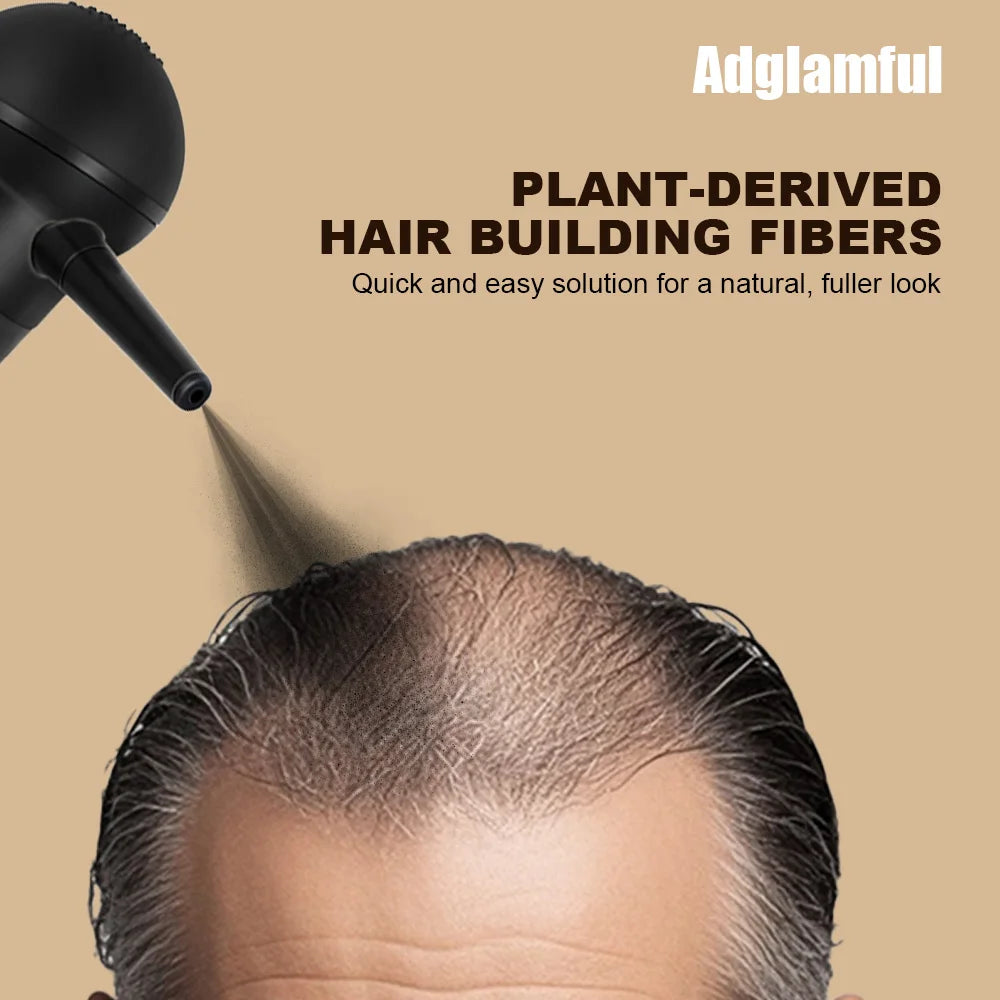 "Adglamful Hair Fiber Kit 15g Unisex Adds Volume Conceals Thinning Fills Hairline