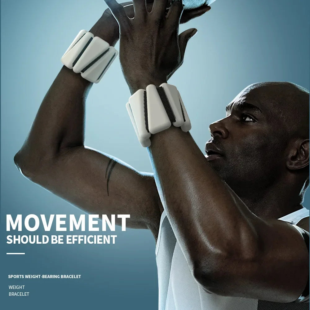 1/2lbs Wrist Weights Yoga Fitness Exercise Silicone Adjustable Ankle Protector Jogging