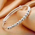 Trendy 925 Sterling Silver Bracelet Fashion Jewelry Adjustment Cuff